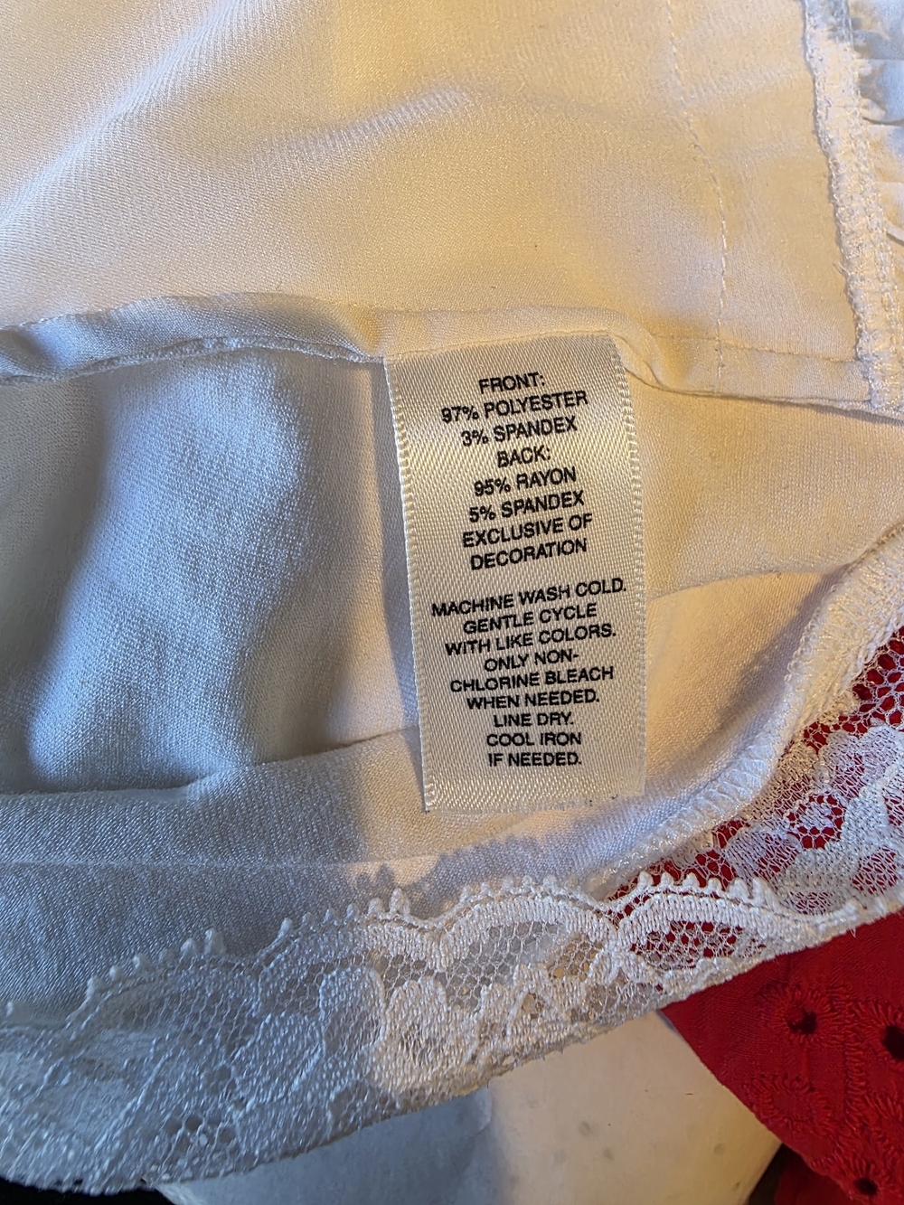 White House Black Market White Lace-Trim Satin Camisole - Picture 8 of 8